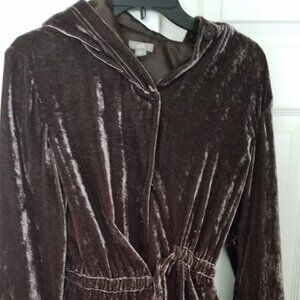J. Jill Velveteen hooded Jacket - Womans S XS EUC